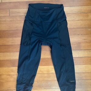 Women’s S Terry capri road cycling bike capri black padded